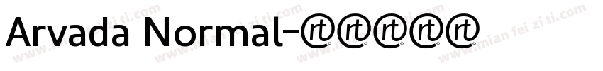 Arvada Normal字体转换